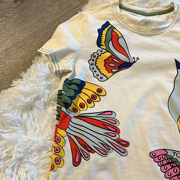 VERY RARE ✨Tory Burch Promised Land Bird T shirt - size XS - Picture 4 of 6